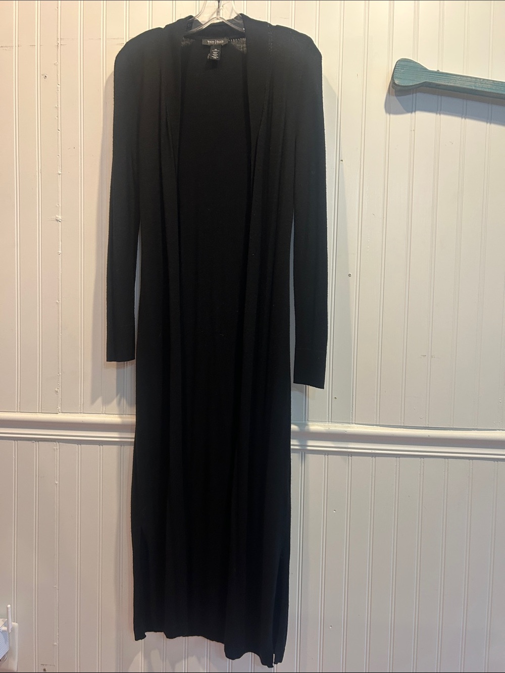 White House Black Market Black Long Cardigan